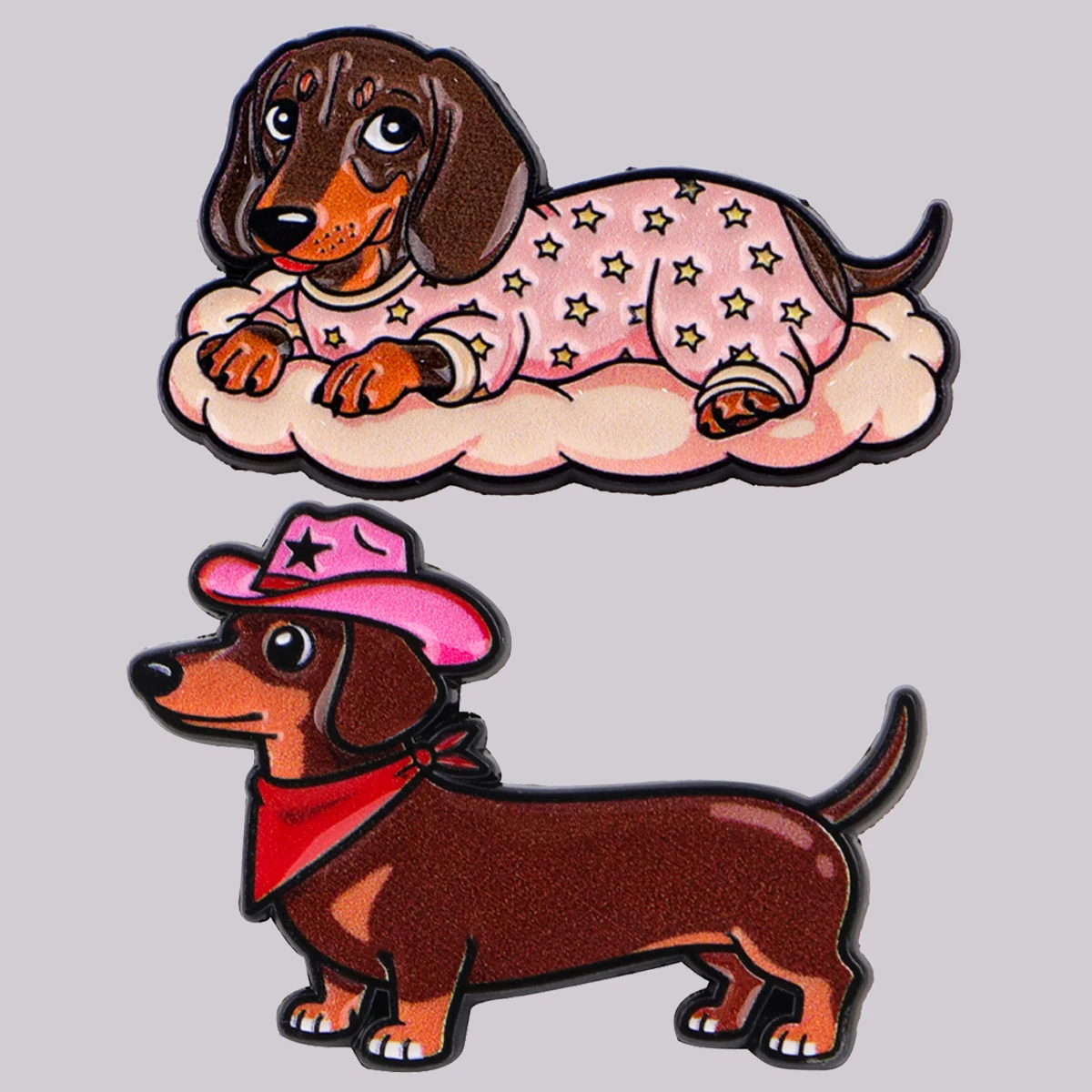 

Cute Dachshund Enamel Pin Lapel Pins for Backpacks Cartoon Dog Brooches for Women Animal Jewelry Accessories Friends Gift