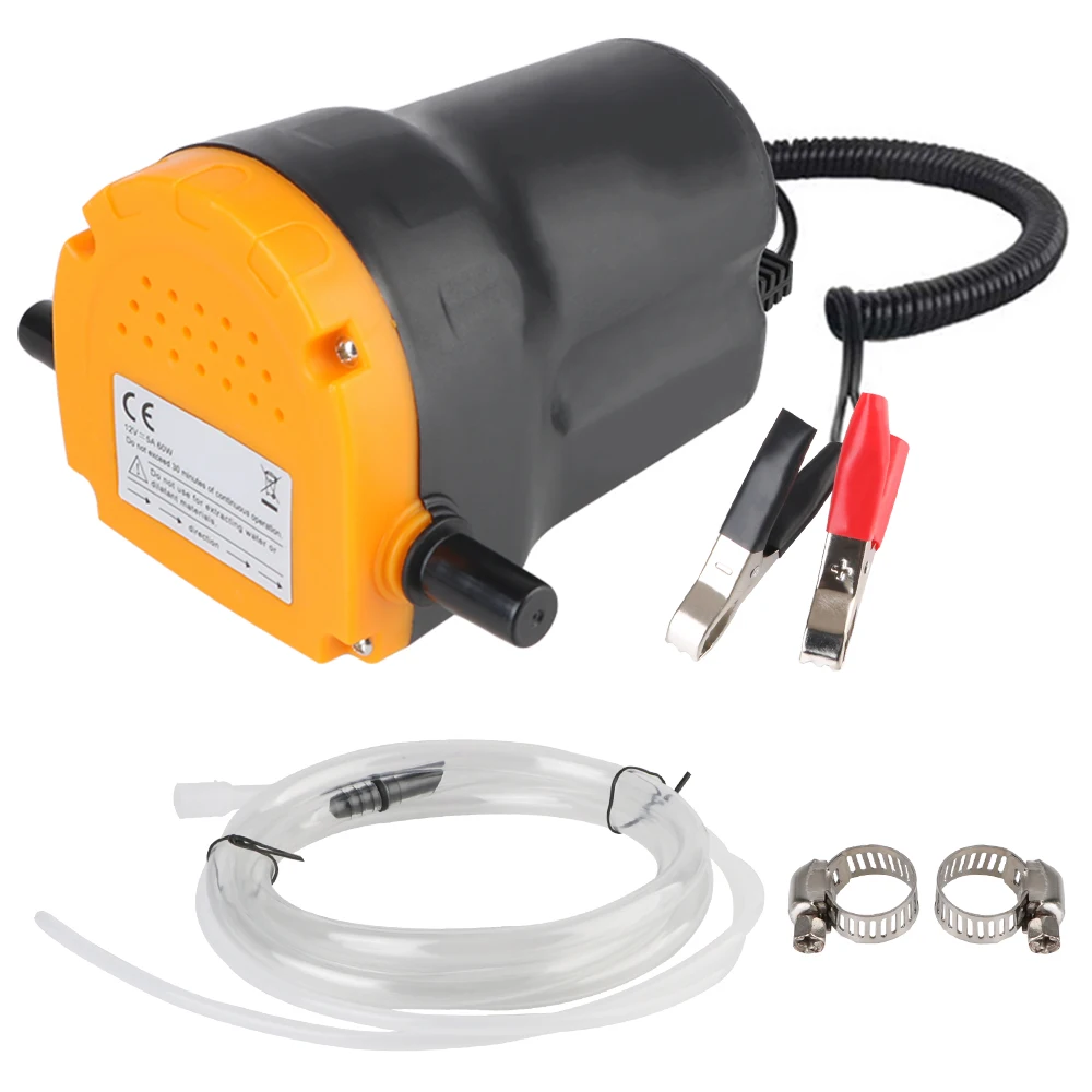 

12 В 60 Вт Набор водяных насосов Насос для заправки масла и топлива со шлангом Электрический автомобильный резервуар для замены масла Инструменты для заправки бензина Насос для лодок