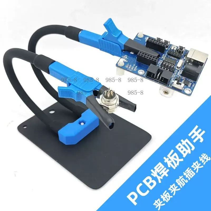 For PCB Soldering and DIY Repair Work, Flexible Snake Arm with Alligator Clips Used as Electronic Welding Holder