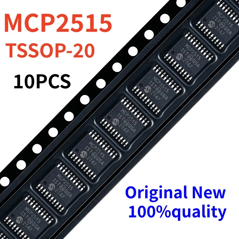 10PCS 100% brand new original genuine MCP2515 MCP2515T-I/ST patch TSSOP-20 independent CAN controller chip IC 1Mbps