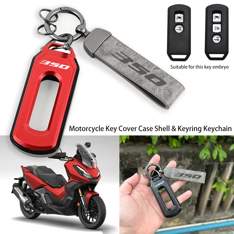 Fit For Honda ADV 350 ADV350 SH350i SH350 Forza NSS 350 High Quality Motorcycle Key Remote Cover Case Chain Keychain Key Ring