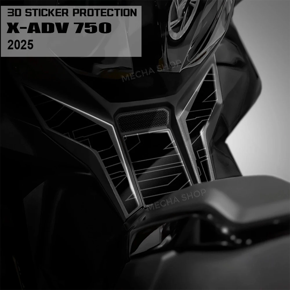 

For X-ADV 750 Tank Pad Center Area 3D Sticker Protection Kit XADV 750 2024 2025 Motorcycle Accessories