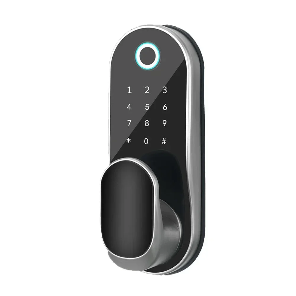 Advanced Electronic Door Knob with Keypad Convenient Magnetic Card Unlocking (Semiconductor Fingerprint Recognition)