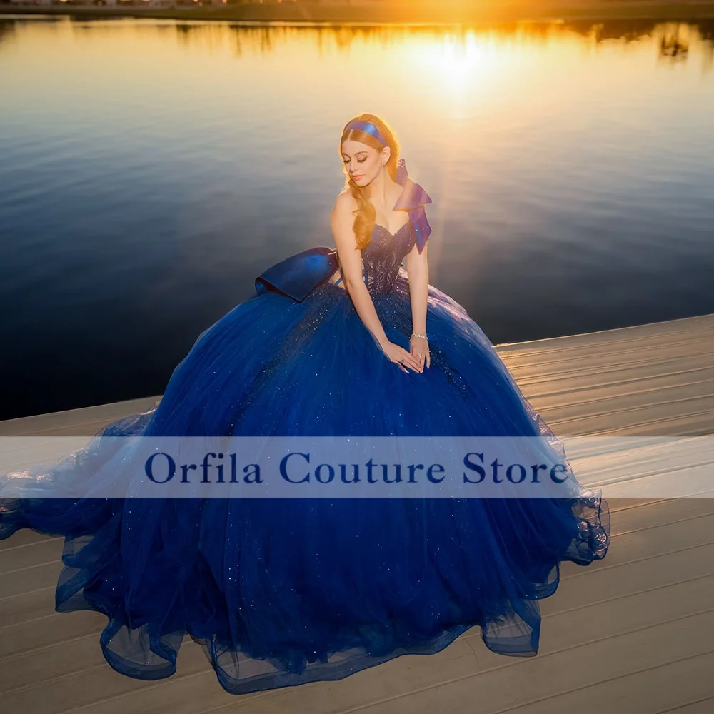Blue Ball Gown Quinceanera Dresses Appliqued Beads Sweet 16 Dress Vestidos De 15 Años 2026 Customized