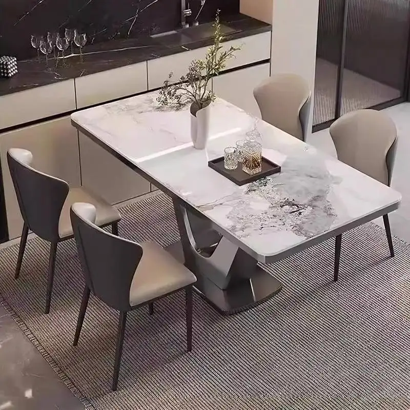 Items Space Dining Tables White Designer Unique Expandable Luxury Dining Tables Modern Extending Mesas Comedor Furniture Home