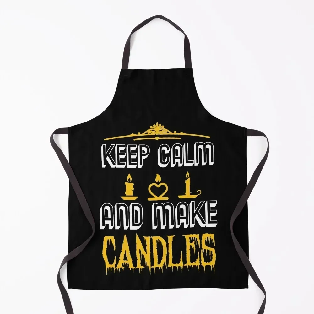 

Keep Calm and Make Candles Apron Waiter Uniforms japanese style Kitchens Accessories Things For Kitchen Apron