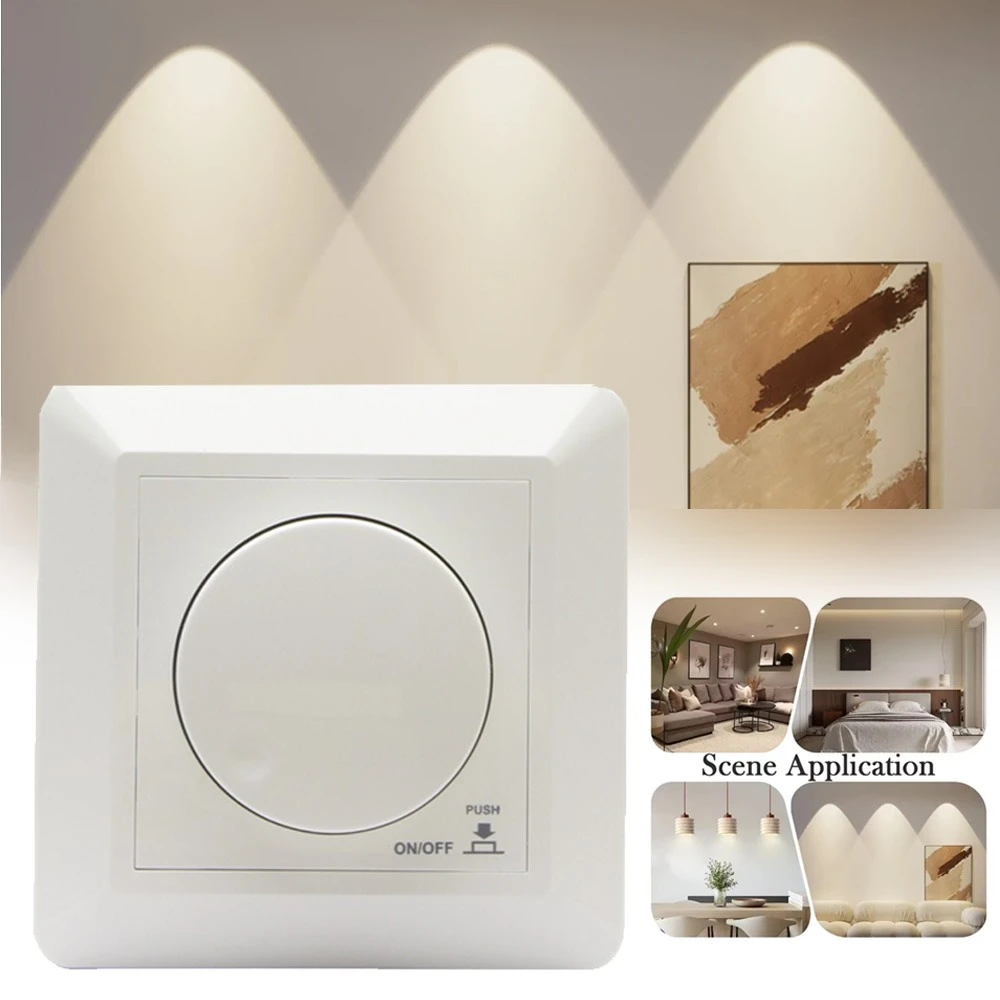 220-240V LED Dimmer IP20 Wall Mounted Switch Silicon Controlled Single Color Dimmable Traditional Incandescent Halogen Lights