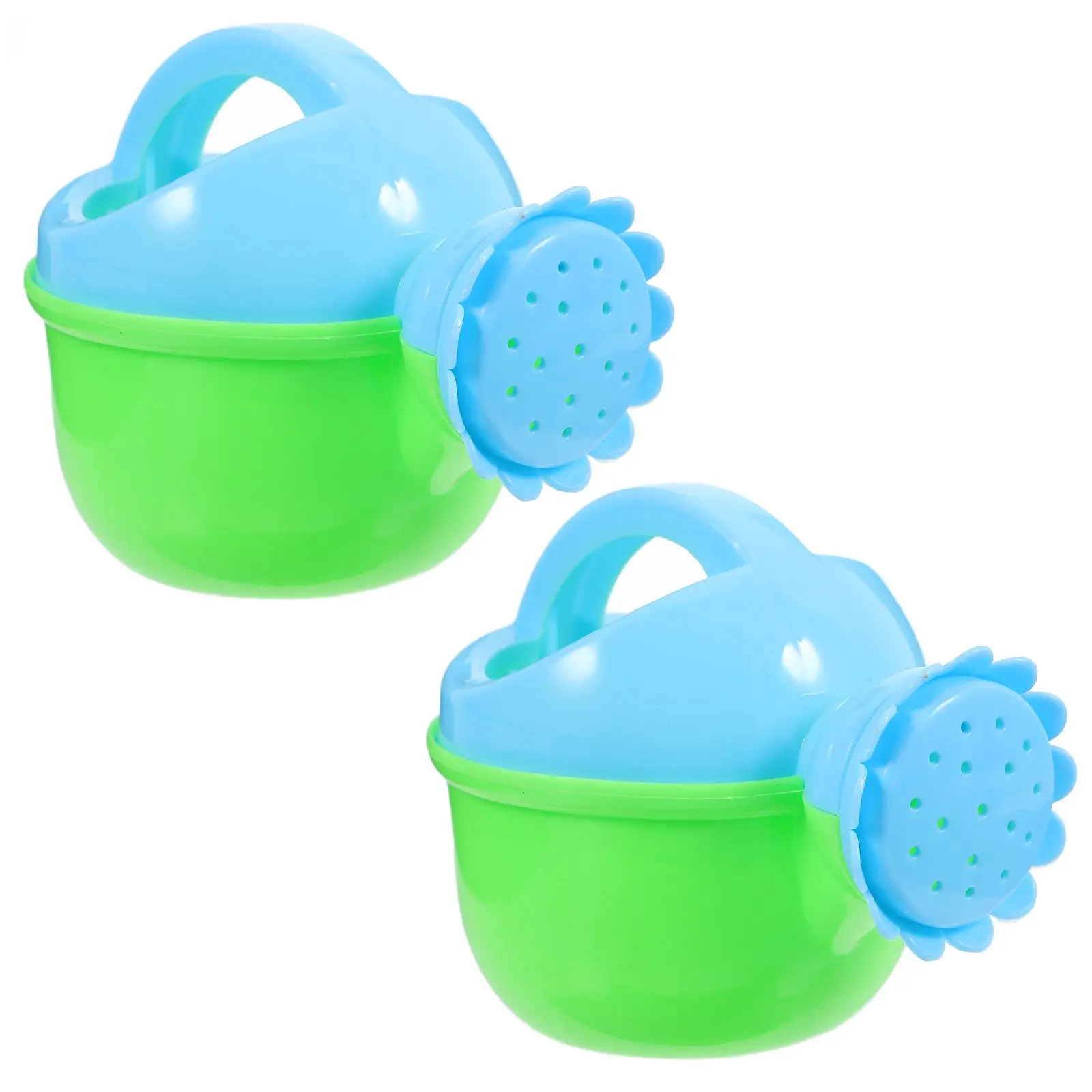

2Pcs Children Bathing Water Kettle Brightly Colored Kids Pool Toys Safe Plastic Summer Bath Grasping Exercise