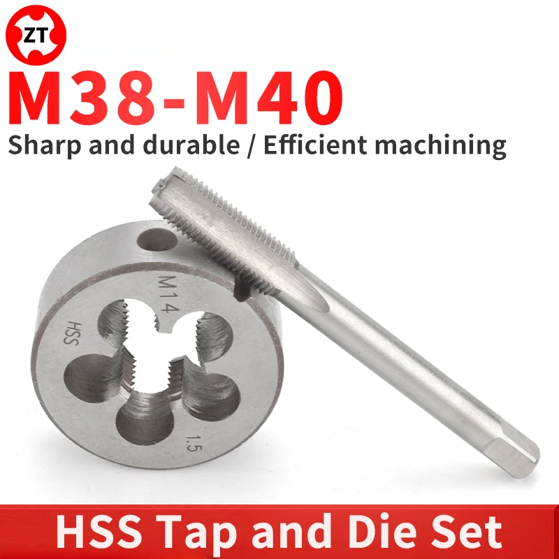 

Набор метрических плашек и метчиков ZUANTONG 1SET M38-M40 (правосторонние, HSS) для нарезания и ремонта внутренней и наружной резьбы на станках