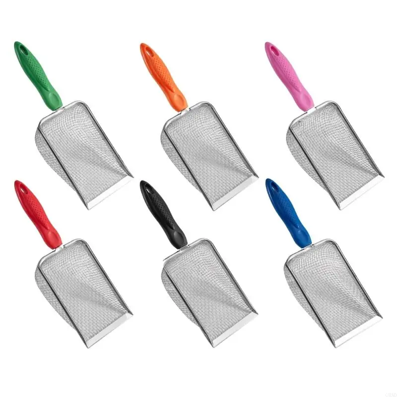 

Shovel Cats Litter Artifact Scoops Fine Sifting Scoops Small Hole Shovel Scooper Dirt Heavy Duty Meshing Soil Sieve Potting C5AD