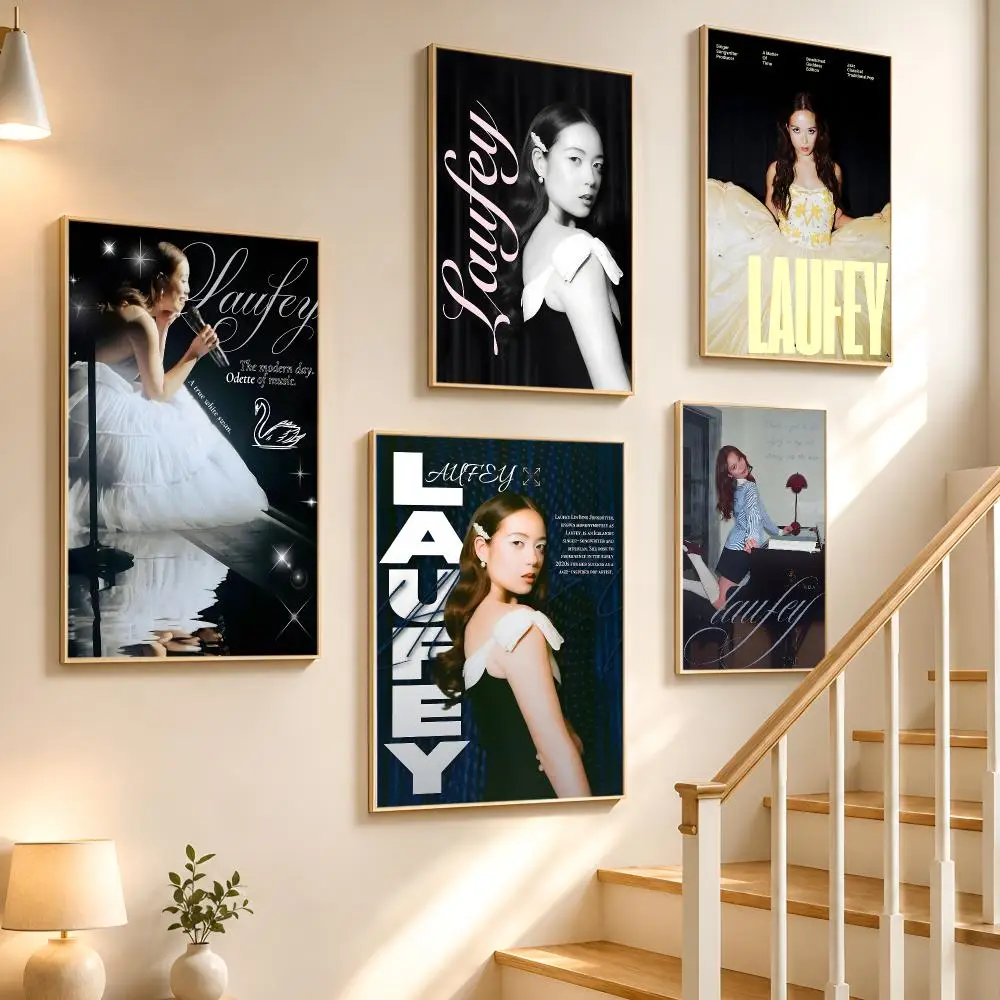 Laufey Poster High-definition Waterproof stickers, Suitable for Home Décor, Gifts, and Holiday Decorations