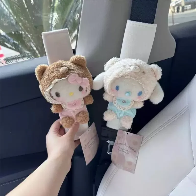Protector de Cinturón de Seguridad de Peluche de Anime Sanrio, Hello Kitty y Cinnamoroll, para Bebés, para Automóviles, Modelo 2026