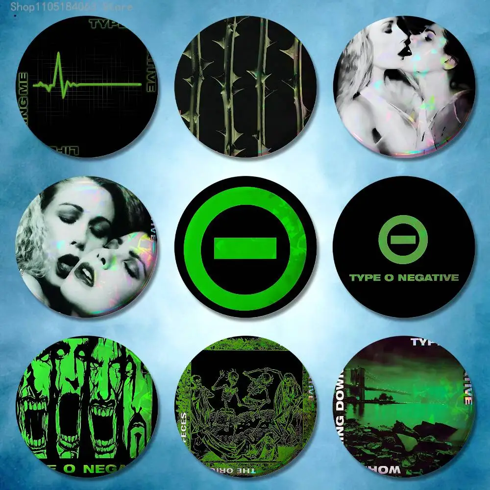 

T-Type O N-Negative Badges Button Round Creative Pin Brooch Badge Bag Decor Accessories Fans Collect Friends Gifts