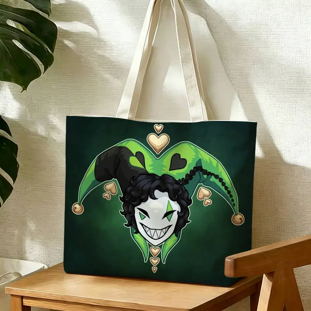 T-The F-Freak C-Circus H-Harlequin Storage Bags Double-Sided Print Large Tote Bag Durable Beach Picnic Foldable Gift Eco 6
