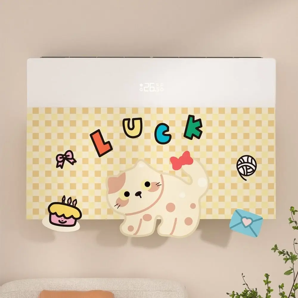 Cartoon Air Conditioning Wind Shield Cute Anti-Direct Blowing Air Conditioner Guide Cover Foldable Wall Mounted