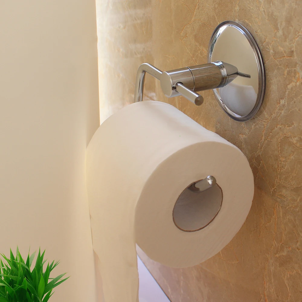 Stainless Steel Paper Towel Holder Toilet Roll Paper Holder Non-punching Kitchen Bathroom Toilet Lengthen Storage Rack