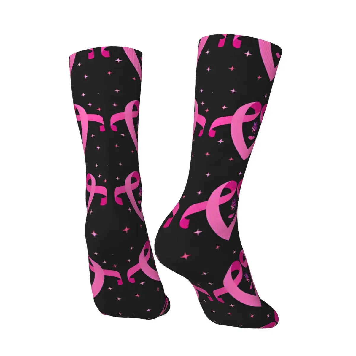 BREAST CANCER AWARENESS 2023 Men's Socks Retro Harajuku Street Style Novelty Pattern Crew Sock