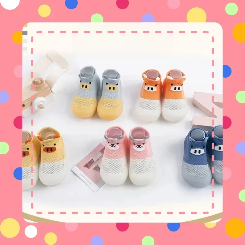 صنادل أطفال لطيفة من القطن جوارب أطفال أحذية أطفال خنزير لطيف أحذية أطفال للأولاد والبنات أحذية ناعمة قابلة للتنفس #4