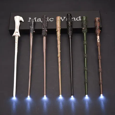 A variety of Harry's boutique luminous wands pick LED battery luminous Hermione Dumbledore carved luminous wands.