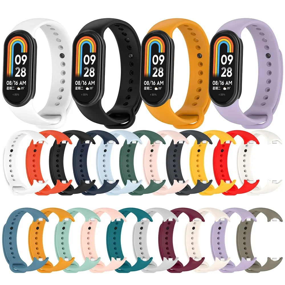 Silicone Strap For Mi band 8 xiaomi 8 NFC Bracelet Sport Belt Replacement Smartwatch Bracelet Watchband Xiaomi Mi Bands 9 Straps