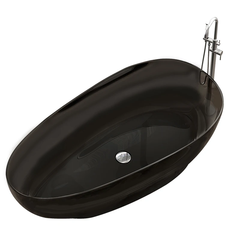 xx-Luxury Virgin Acrylic Egg Shape Transparent Bathtub Freestanding, Custom Colors Deep, Soaking Clear Bathtub ,For Hotel#
