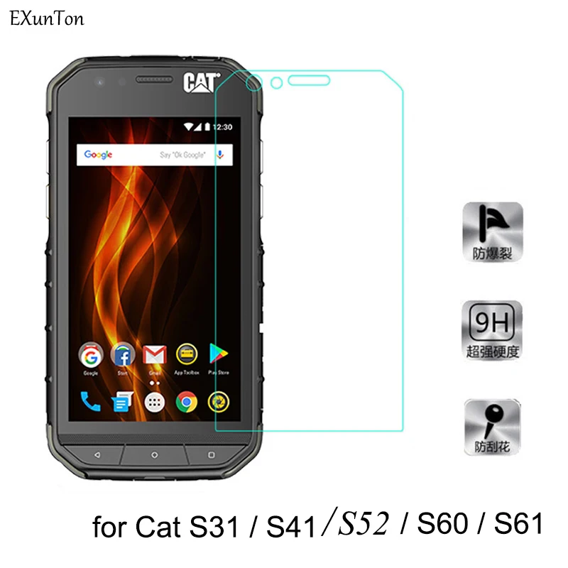 For Cat S31 S41 S52 S60 S61 S62 Pro 9H Tempered Glass For Caterpillar CAT S31 S41 S52 S60 S61 Screen Protector Protective Film