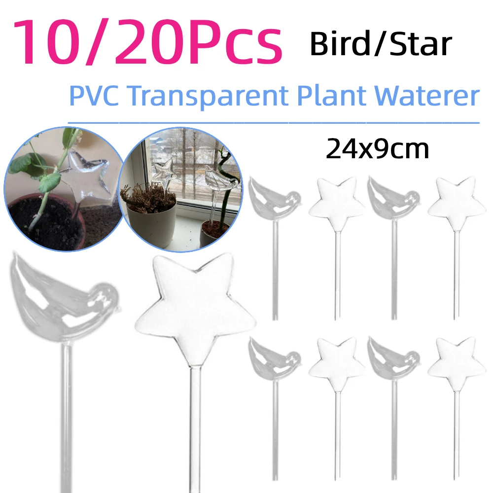 

10/20Pcs Bird Shaped Transparent Automatic Flower Waterer Bulb Home Garden Plant Dropper Drip Irrigation Lazy Travel Gadget