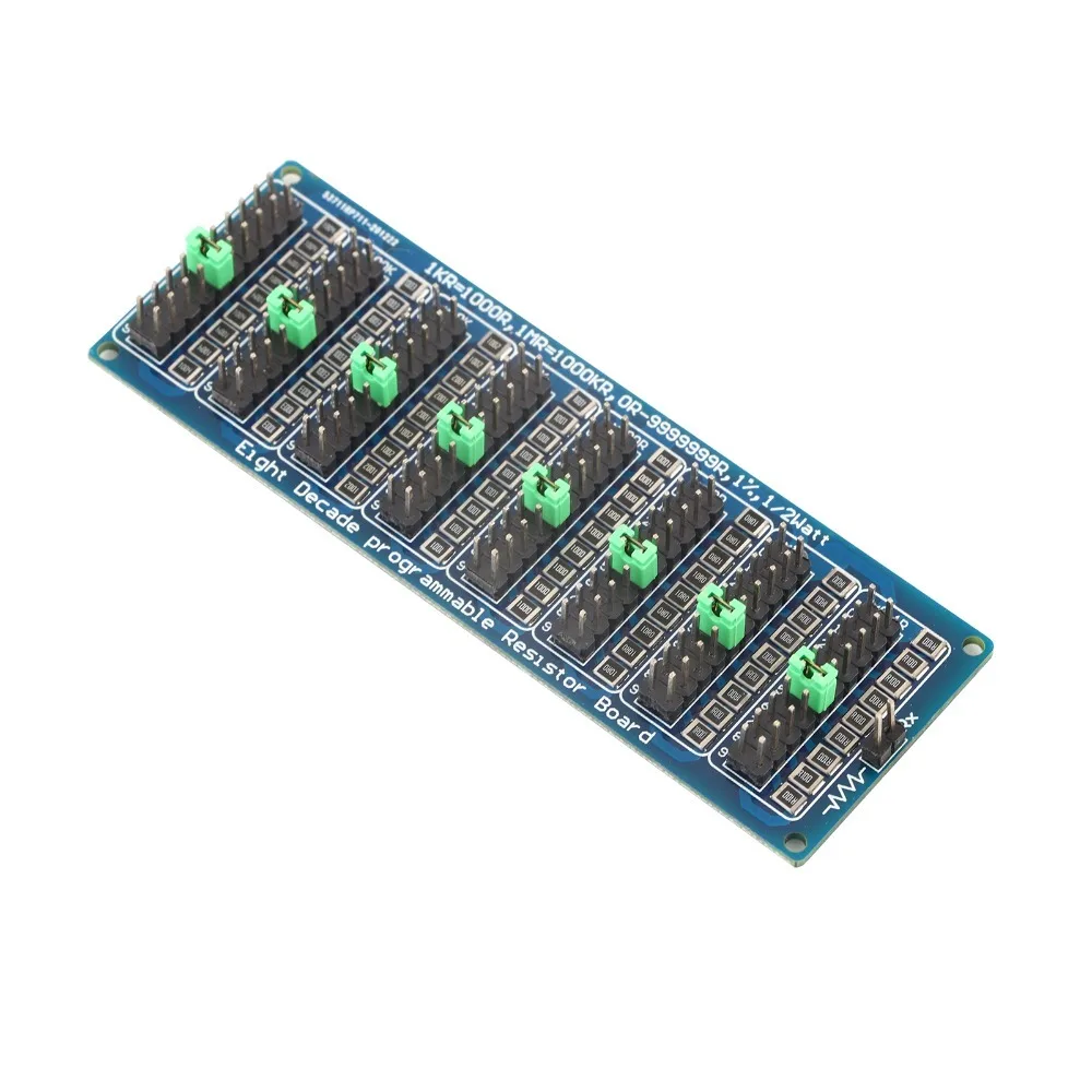 0.1R - 9999999R Programmable Resistor Board 8 Section 1/2 W Slide Resistor Board Adjustable 0.1R Accuracy Resistance Module