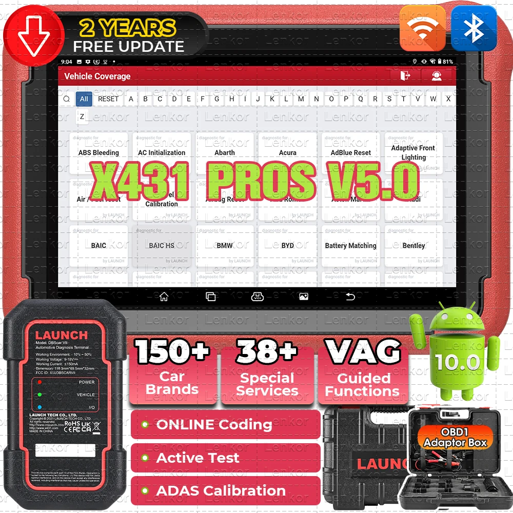 Launch X-431 PROS V5.0 Scanner Automobil OBDII Auto-Diagnosegerät Fahrzeug-Diagnosewerkzeuge OBD2 ECU-Codierung