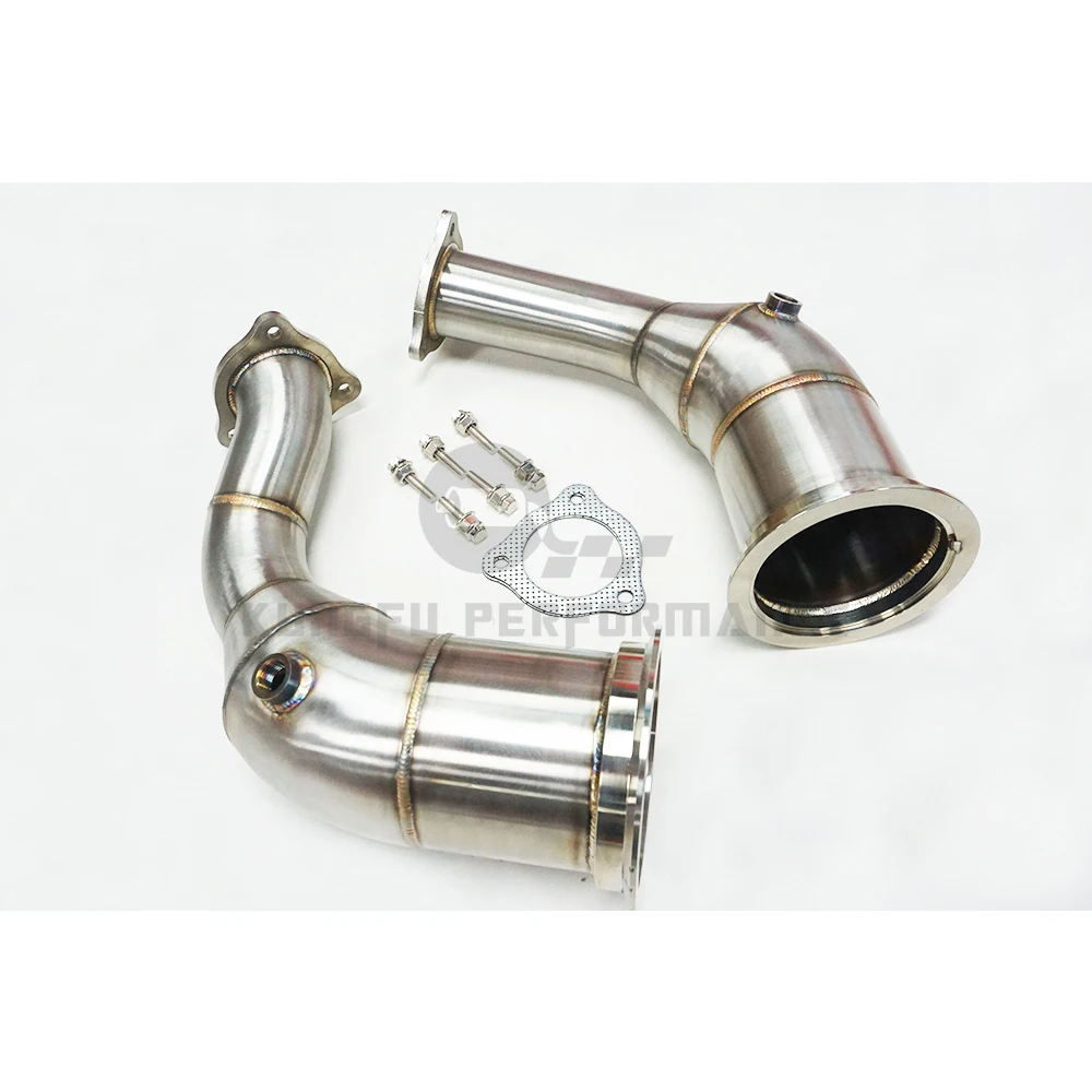 KUNGFU PERFORMANCE SS304 Decat Exhaust RS4  Downpipe For Au di RS5 B9 2.9T 2018+