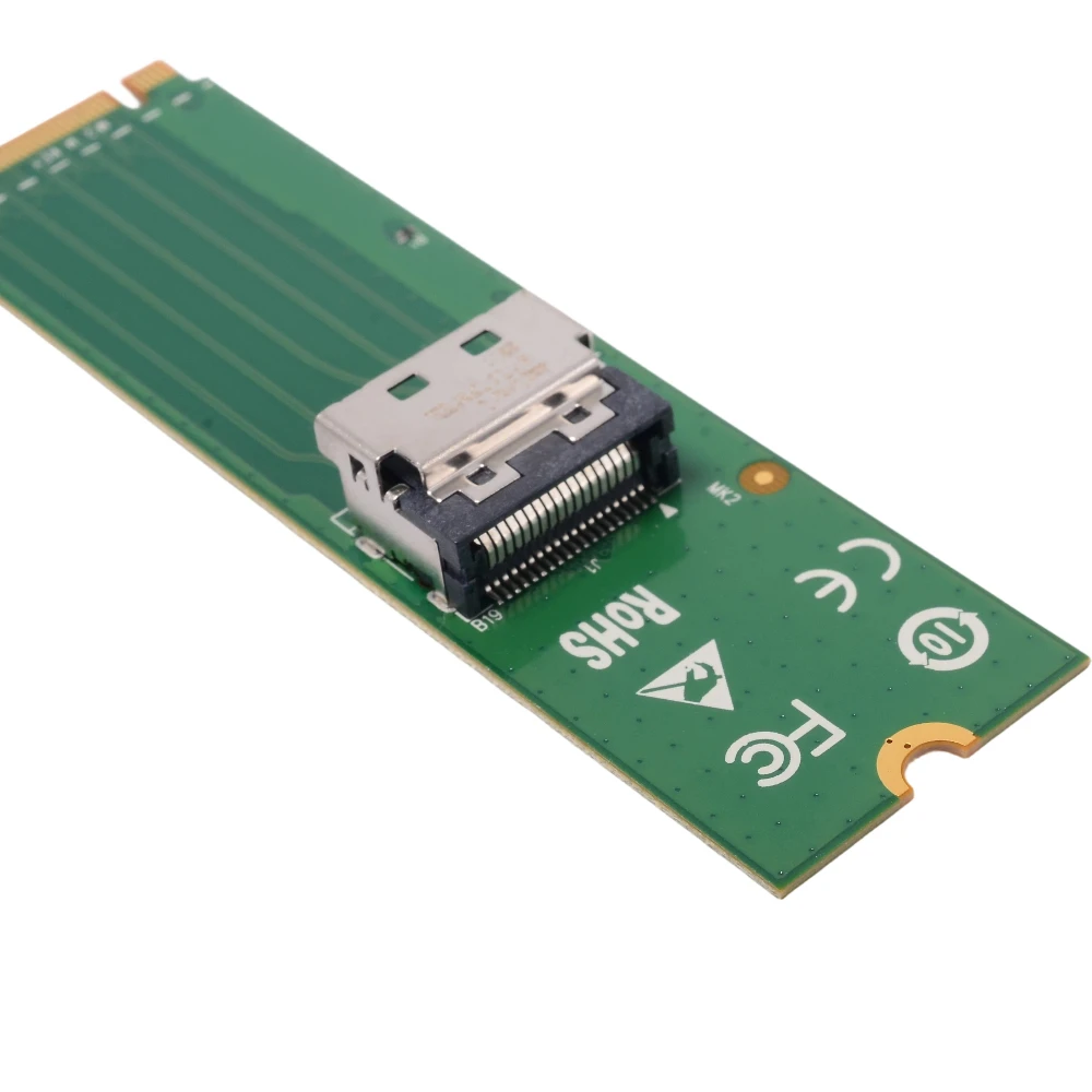 M.2 to MCIO 4I Adapter Card High Speed PCIe NVMe Converter for U.2 SFF-8639 SSD No Driver Required Expansion Card