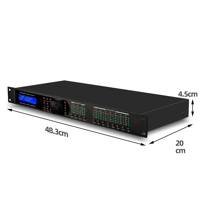 Professional 2-Channel Audio Effector 2-IN 6-OUT Stage Performance Digital Audio Processor Support USB Debugging