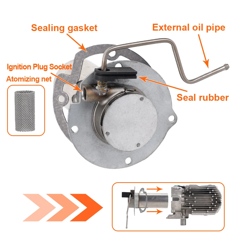 5-8KW Air Diesel parking heater combustion chamber With Combustor Gasket 12V For Car Truck VAN Camper Heater accessories