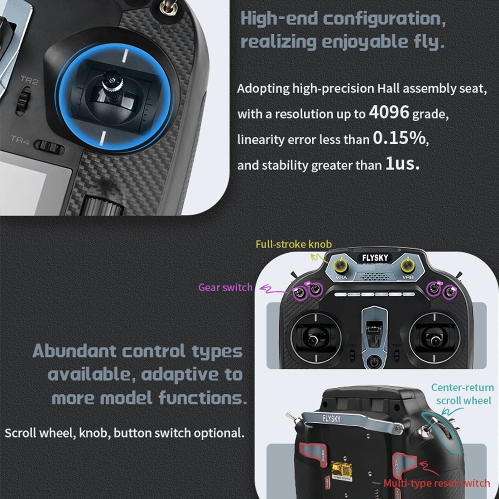 2.4GHz 16CH Remote Controller, 3.5 Inch IPS Screen Transmitter with Receiver Set for Remote Control Plane Car Boat