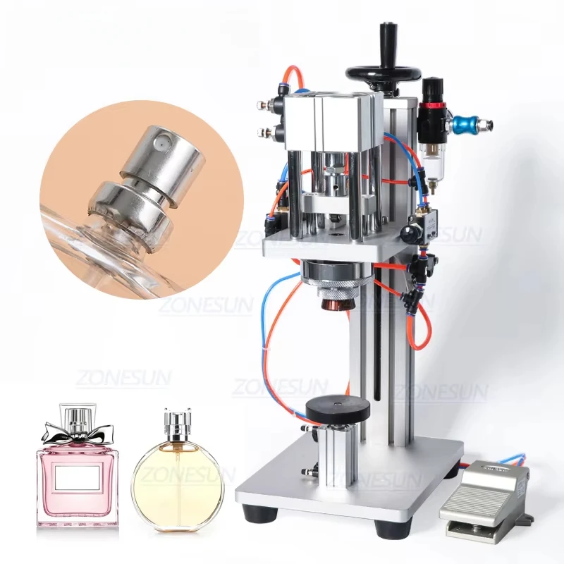 

ZONESUN ZS-YG08 Perfume Crimping Machine Capper Metal Cap Press Machine Capping Machine
