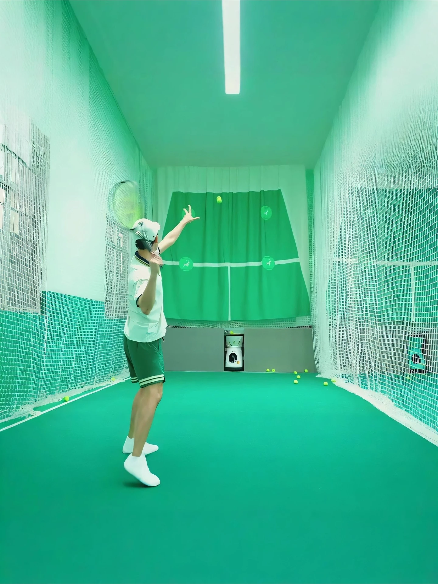 Tennis automatic serve machine Indoor short distance training sparring machine
