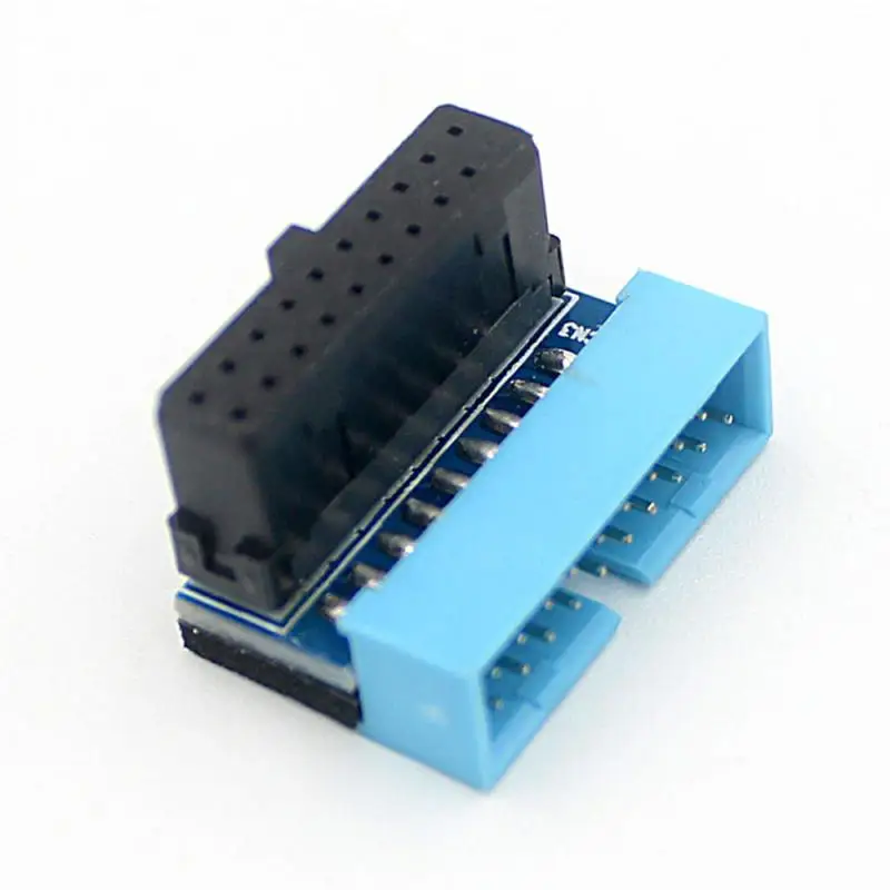 3.0 19 pin 20pin Male To Female Extension Adapter Up Down Angled 90 Degree For Motherboard Mainboard