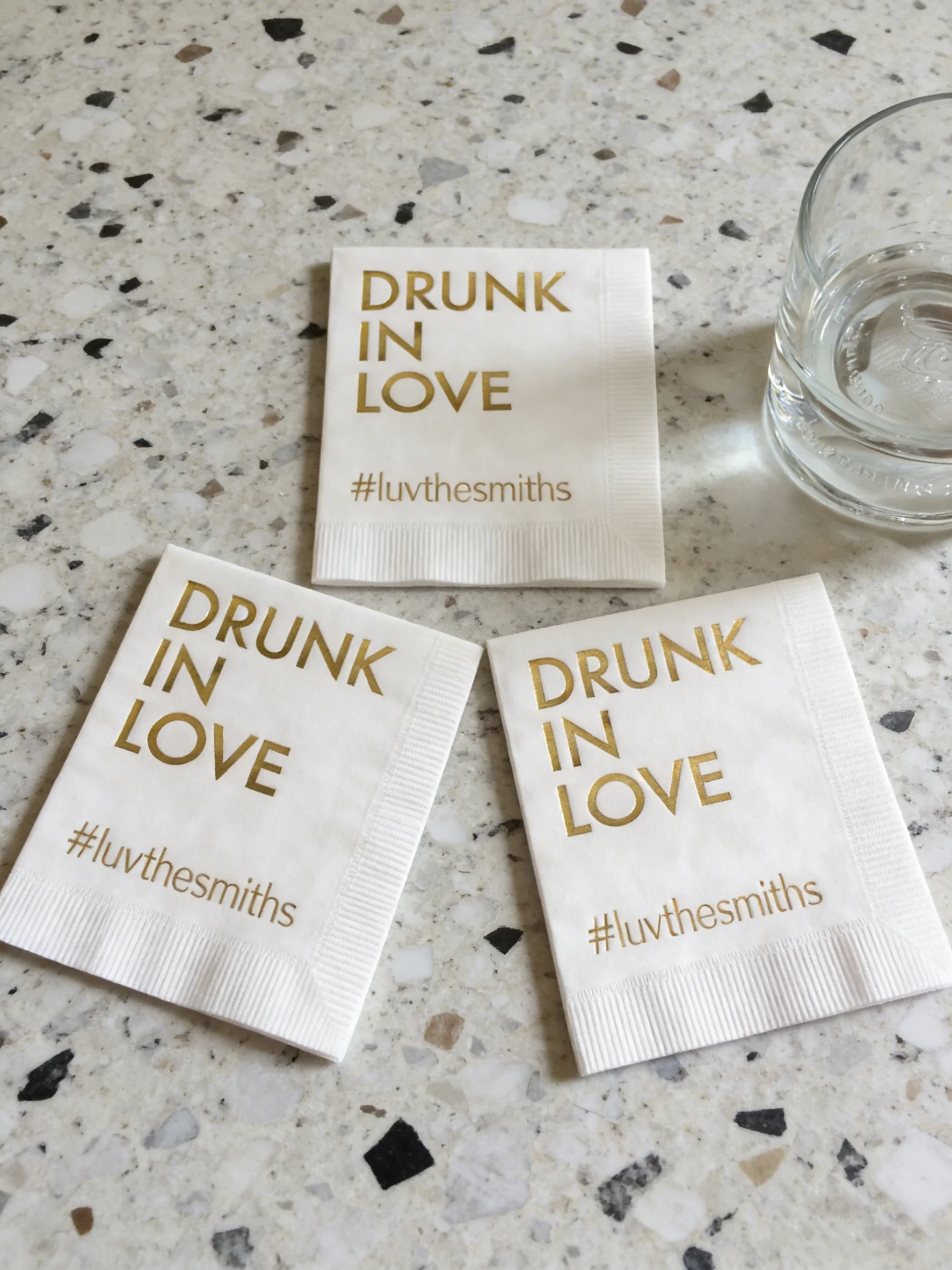 

Sheepsew Personalized Custom Monogram Napkins Drunk In Love Paper Napkins For Bridal Shower Wedding Party