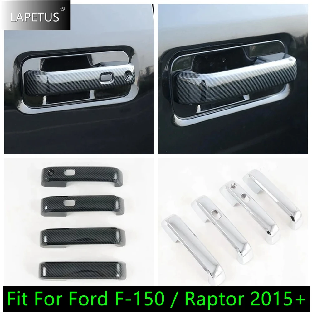 

Side Door Pull Doorknob Handle Catch Bowl Decor Protection Cover Trim For Ford F-150 / Raptor 2015 -2020 2 / 4 Door Accessories