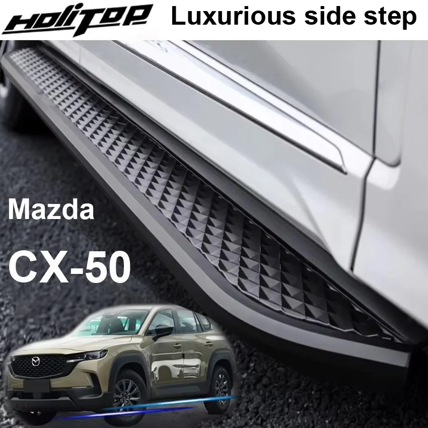 

Luxurious running board side step bar foot pedal for Mazda CX-50 2023-2025,thicken design,ISO9001 quality,can load 300kg