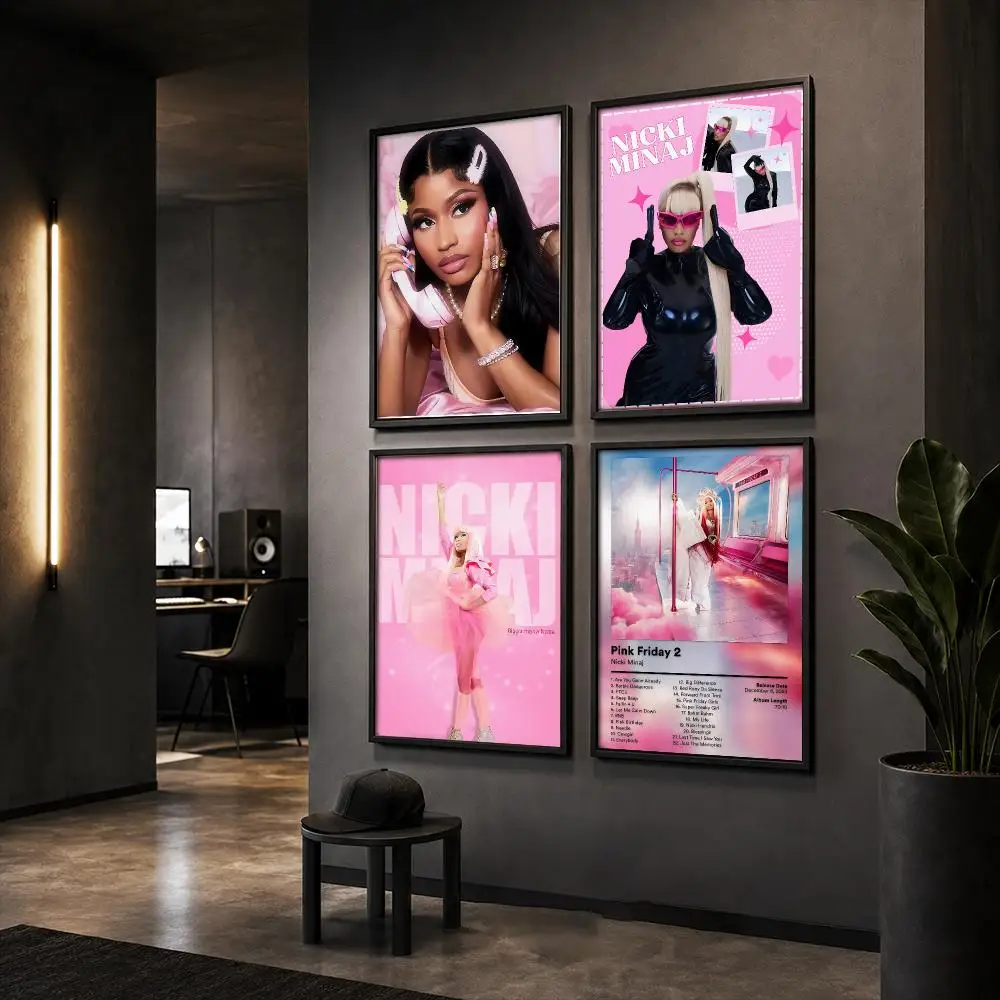 N-Nicki Minaj Singer Album Poster HD Home Wall Stickers House Hallway Living Room Bedroom Bar Office Decor Art Prints