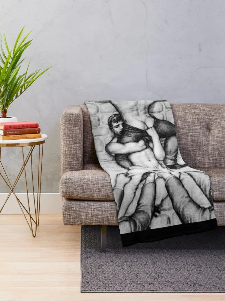 Tom of Finland Sexy Men chased by cops Throw Blanket Baby Polar Blankets