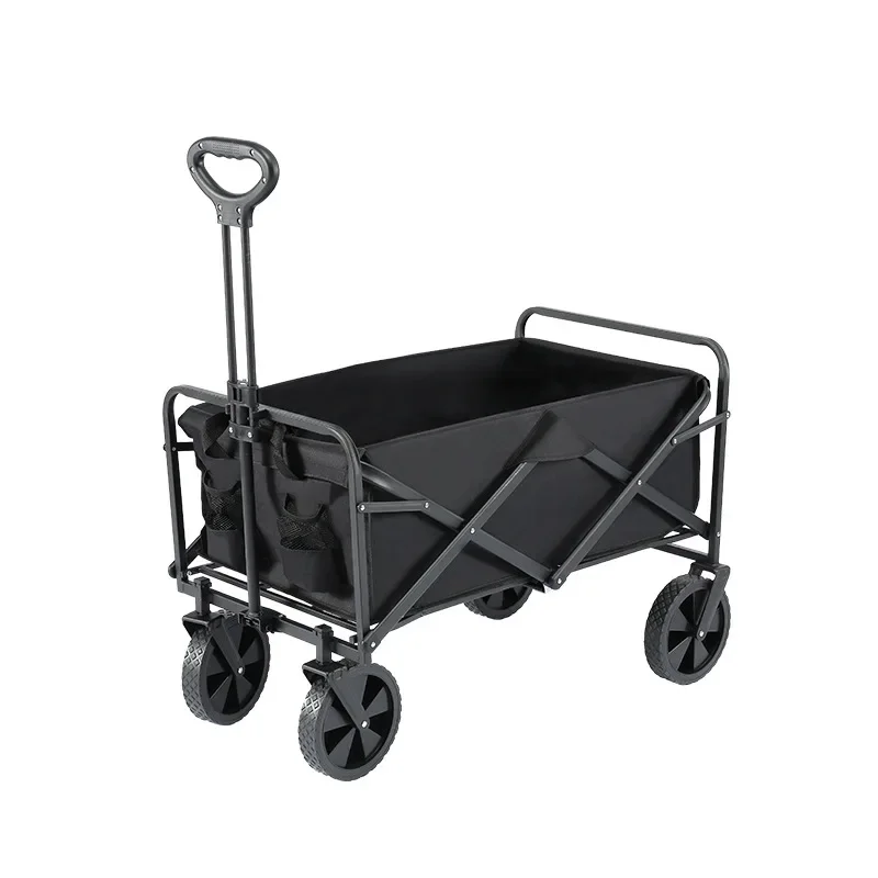 Hot Selling Outdoor Camping Portable Large Capacity Folding Trolley Travel Picnic Beach Trolley