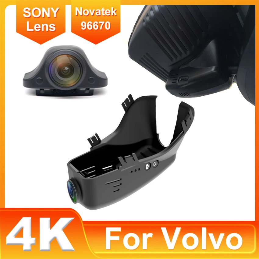 

Автомобильный видеорегистратор Plug and play 4K для Volvo S60 S60L S80 S80L XC70 V60 2012 ~ 2016, Wi-Fi DashCam, автомобильные аксессуары