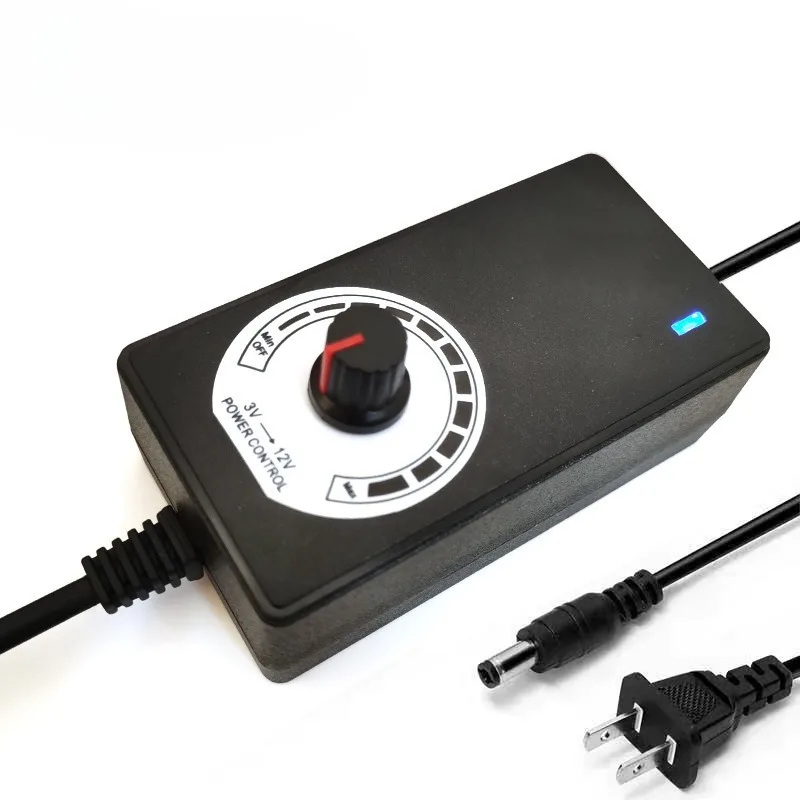 AC DC Transformator 12V Ladegerät Netzteil 220V bis 3V -12V 2A EU US LED Netzteil einstellbar