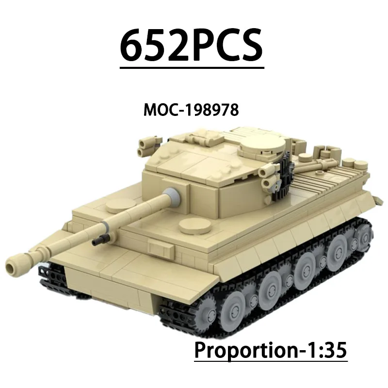 

Конструктор MOC-200439: Модель тяжелого танка 1:35, 874 детали, развивающая игрушка для детей, подарок на День рождения, Рождество, Новый год