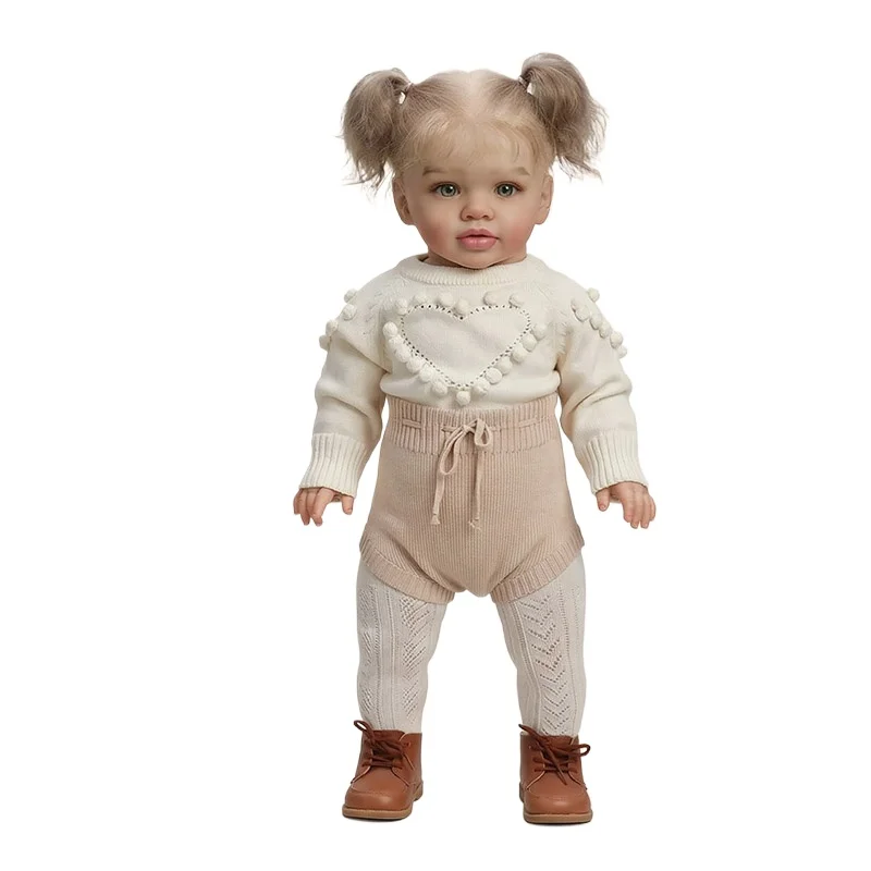 26-calowa Ogromna Lalka Reborn Pippa 66cm Księżniczka Dziewczynka z Bawełnianym Ciałem Realistyczna Lalka