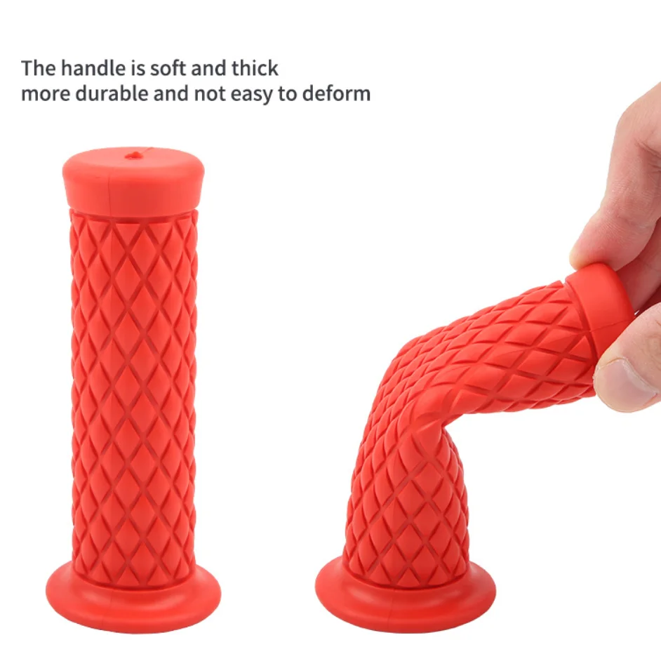 1pair Vintage 7/8" 22mm Motorcycle Handlebar Grips Retro Non-slip Rubber For Cafe Racer Honda Yamaha Suzuki Kawasaki CG125 CB400 view 5