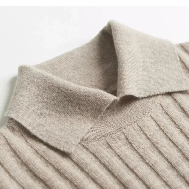 Chic Solid Ribbed Knitted Pullovers Women Slim Leisure Fashion Turtleneck Collar Sweater Ladies Warm Soft Knitwear Basic Tops BF