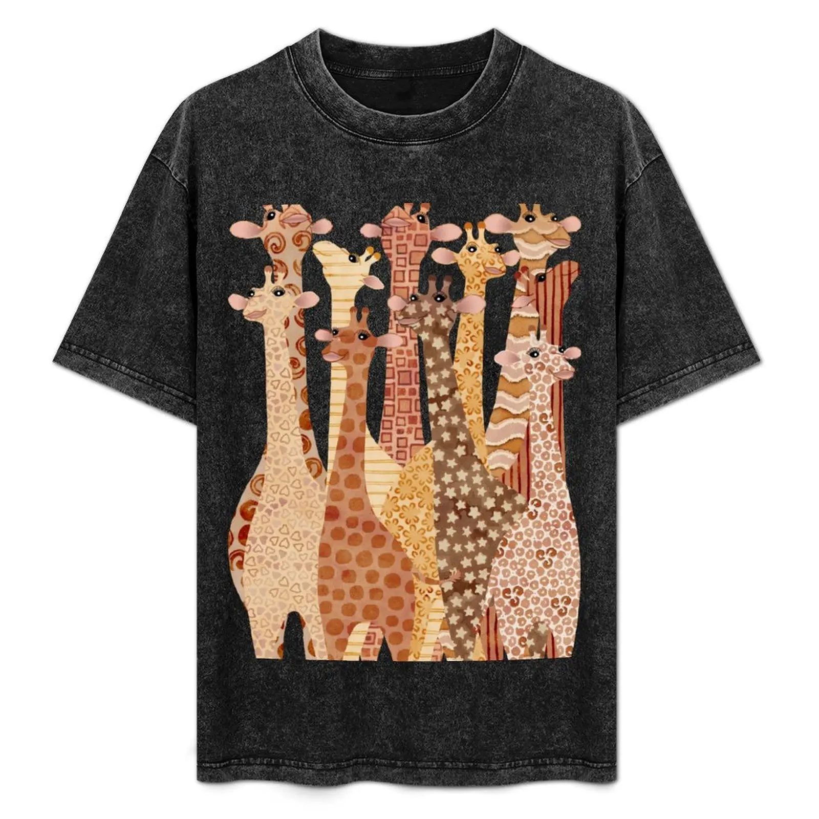 Savanna Giraffes T-Shirt Casual Lightweight Short Sleeve Top